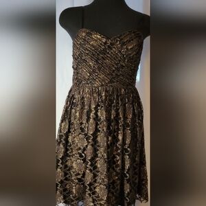 JILL STUART bronze sparkle spaghetti straps Final Discount